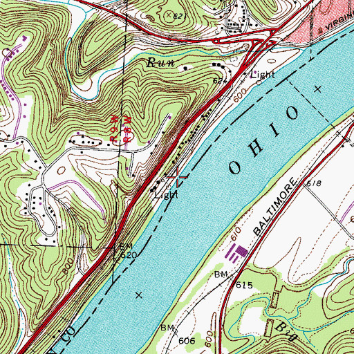 Topographic Map of Argan Landing, OH