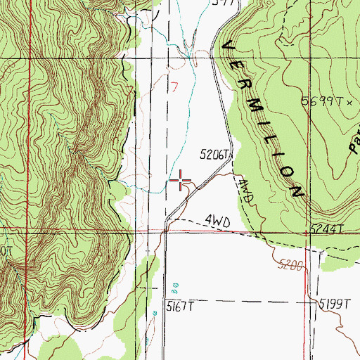 Topographic Map of Rosy Canyon, AZ
