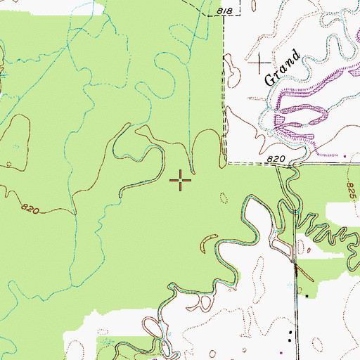 Topographic Map of Grand River State Wildlife Area, OH