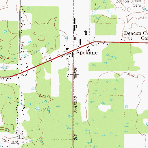 Topographic Map of Bristolville Station (historical), OH