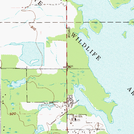 Topographic Map of Meacham Corners, OH