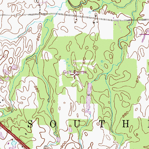 Topographic Map of Forest Oaks Golf Course, OH