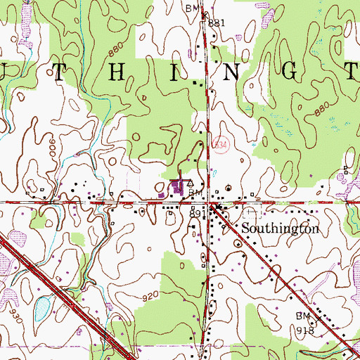 Topographic Map of Chalker High School, OH