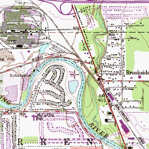 Topographic Map of Burbank Park, OH