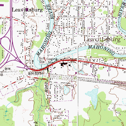 Topographic Map of Labrae High School, OH