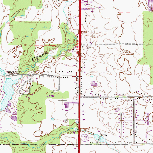 Topographic Map of Block School (historical), OH