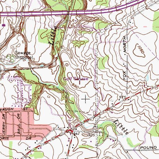 Topographic Map of Deer Creek Golf Course, OH