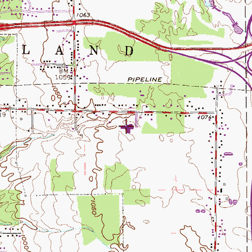 Topographic Map of Howland Springs Elementary School, OH
