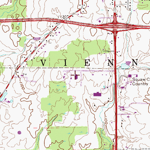 Topographic Map of Baker Elementary School, OH