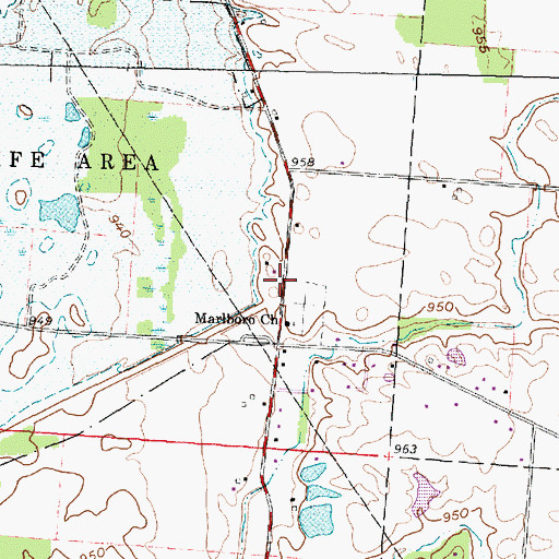 Topographic Map of Upper Horseshoe School (historical), OH