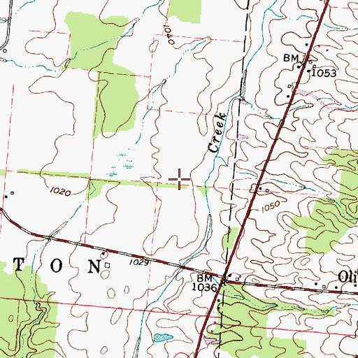 Topographic Map of Big Walnut Golf Course, OH