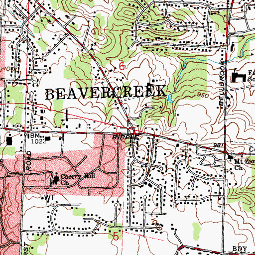 Topographic Map of School Number 1 (historical), OH