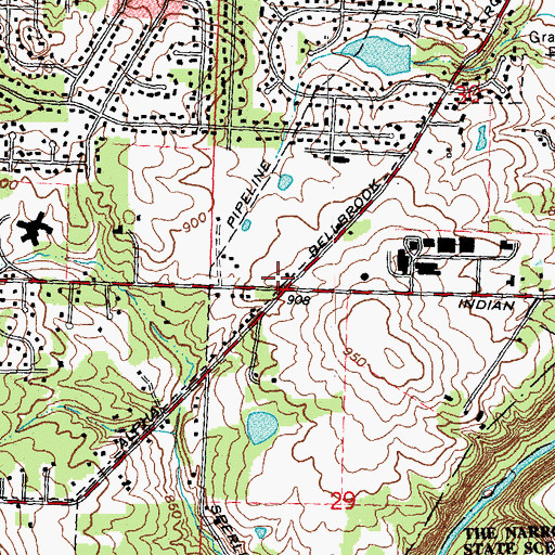 Topographic Map of School Number 4 (historical), OH