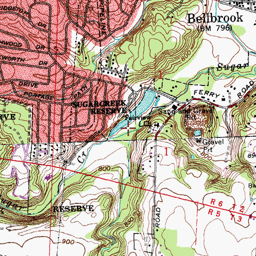 Topographic Map of Spring Lake Park, OH