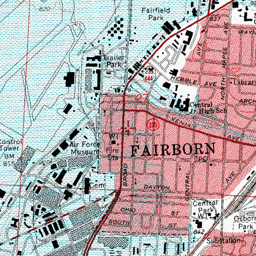 Topographic Map of Trinity United Church of Christ, OH