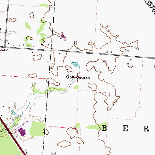 Topographic Map of Tanglewood Golf Course, OH