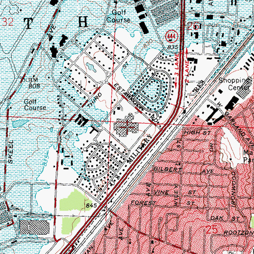 Topographic Map of Wright Patterson Medical Center, OH