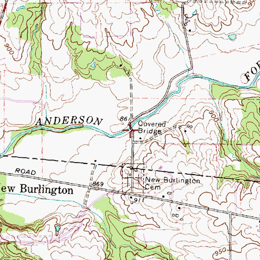 Topographic Map of West Engle Mill Road Bridge, OH