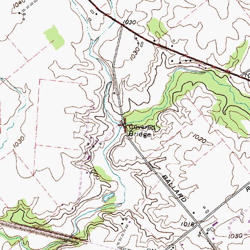 Topographic Map of Ballard Road Bridge, OH