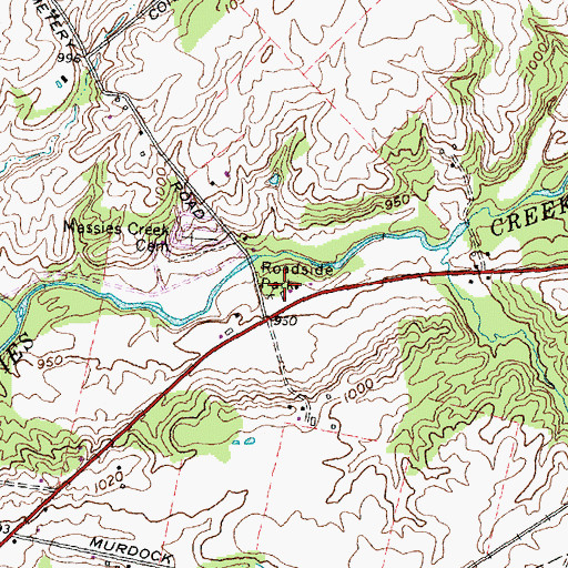 Topographic Map of Peterson Park, OH