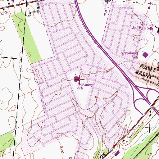 Topographic Map of McKinley Elementary School, OH