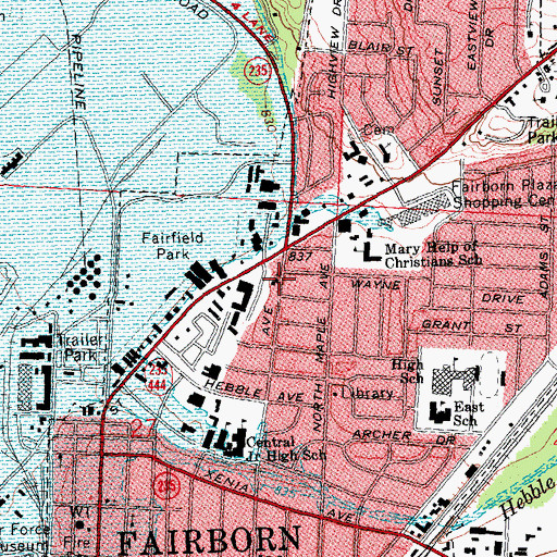 Topographic Map of Trinity United Church of Christ, OH