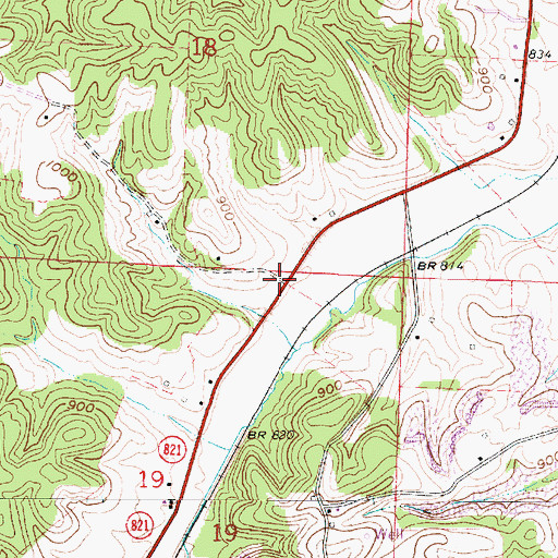 Topographic Map of Glenwood School (historical), OH