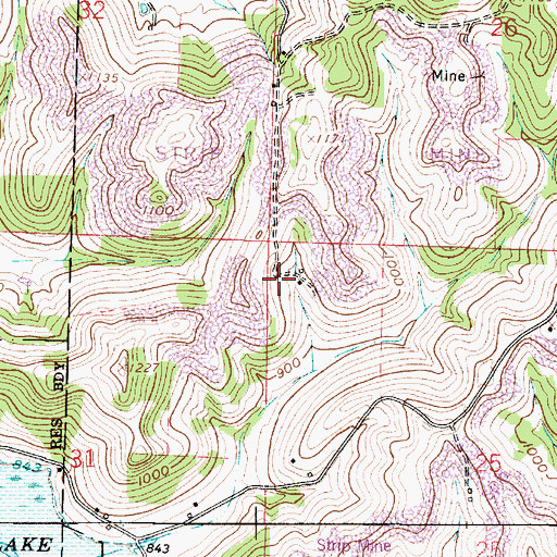 Topographic Map of Renner School (historical), OH