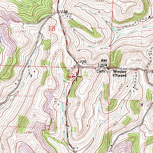 Topographic Map of Deal School (historical), OH