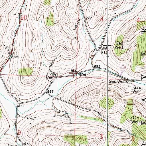 Topographic Map of Beaver School (historical), OH
