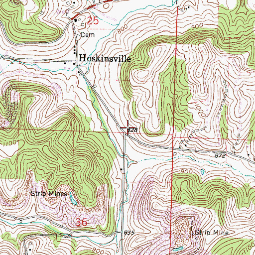 Topographic Map of Emanuel Church (historical), OH