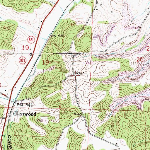 Topographic Map of Hog Ridge School (historical), OH