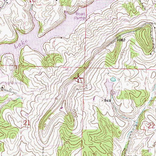 Topographic Map of Bond Ridge School (historical), OH