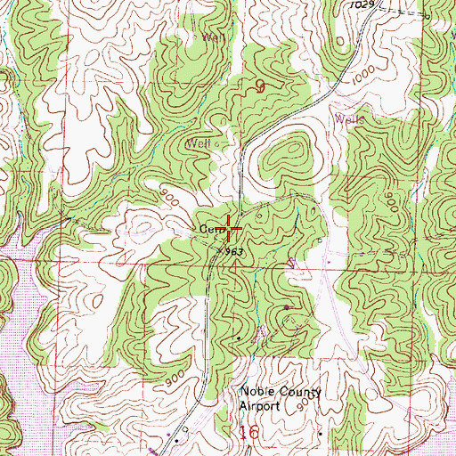 Topographic Map of Union Chapel (historical), OH