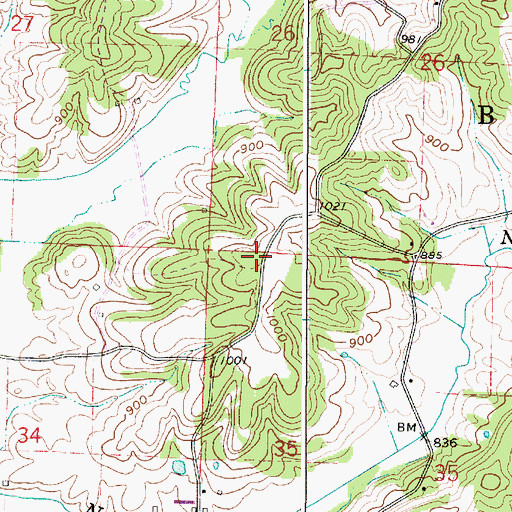 Topographic Map of Dumfertle School (historical), OH