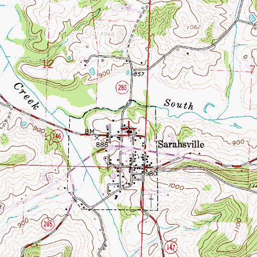 Topographic Map of Shenandoah Elementary School, OH