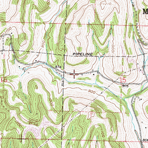 Topographic Map of Stones School (historical), OH
