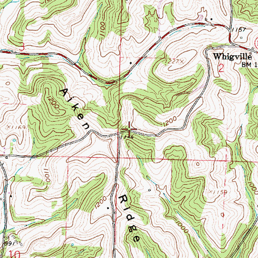 Topographic Map of Aiken School (historical), OH