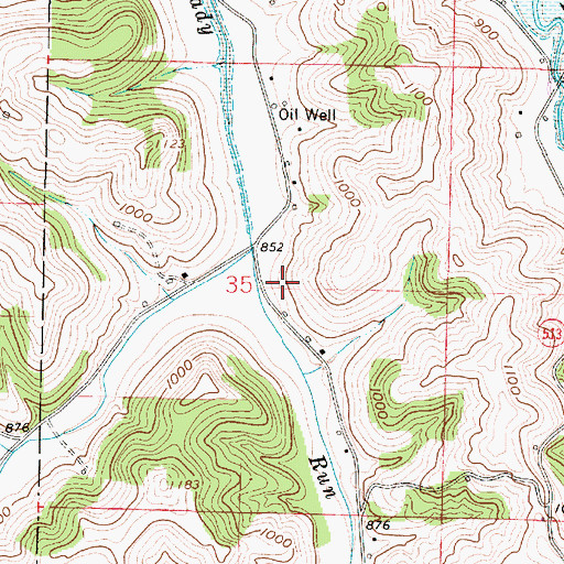 Topographic Map of Glady School (historical), OH