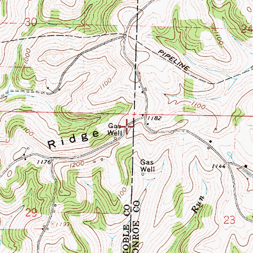 Topographic Map of Whiteoak School (historical), OH