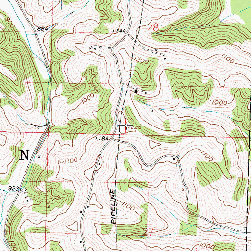 Topographic Map of Trots School (historical), OH
