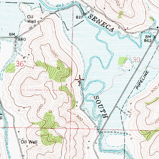 Topographic Map of Valley Store (historical), OH