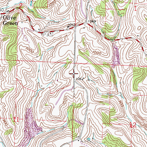 Topographic Map of Pickinpaugh School (historical), OH