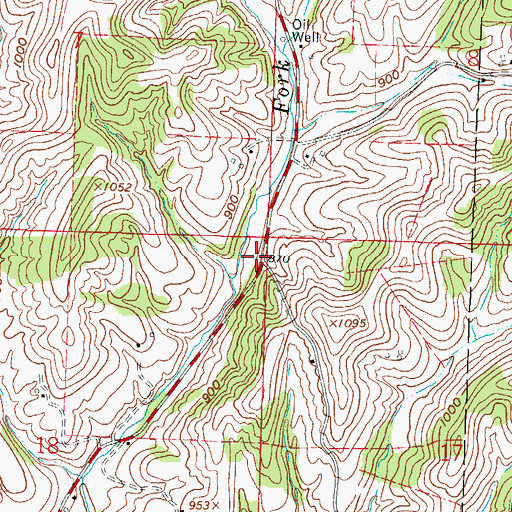 Topographic Map of Whites School (historical), OH