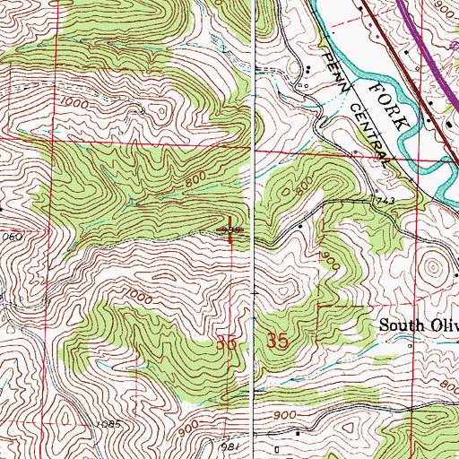 Topographic Map of Weber School (historical), OH