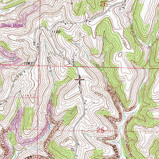 Topographic Map of Cliffyville (historical), OH