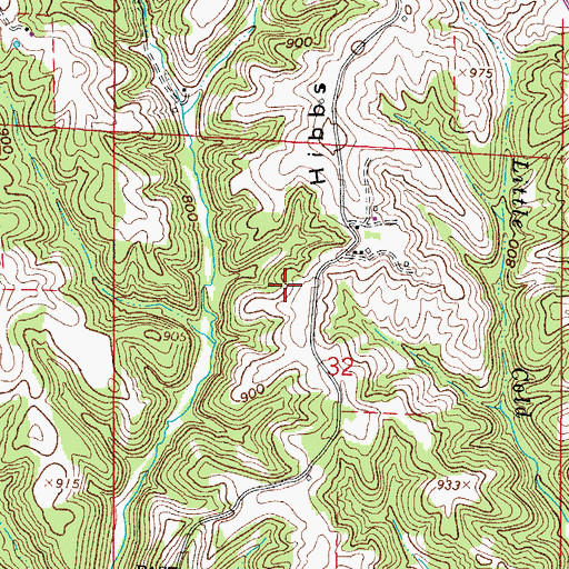 Topographic Map of Hog Hollow School (historical), OH