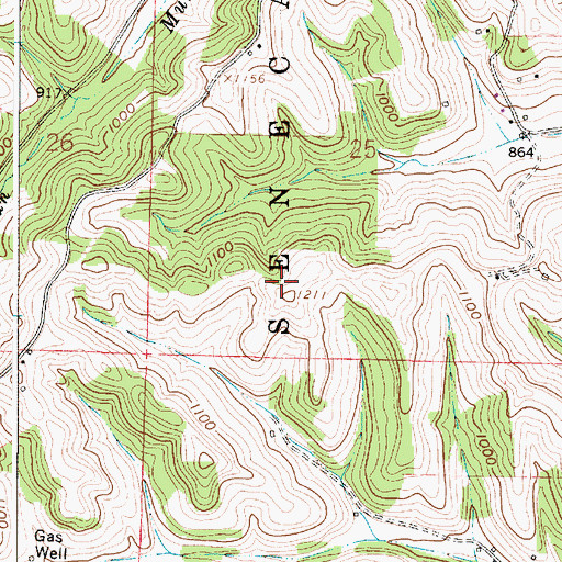 Topographic Map of Danford School (historical), OH
