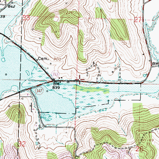 Topographic Map of Wyscarver School (historical), OH