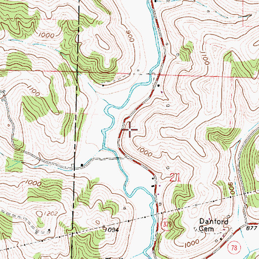 Topographic Map of Union Chapel (historical), OH